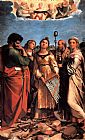 Raphael Canvas Paintings - The Saint Cecilia Altarpiece